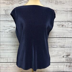 Pleione Midnight Blue Textured Top
